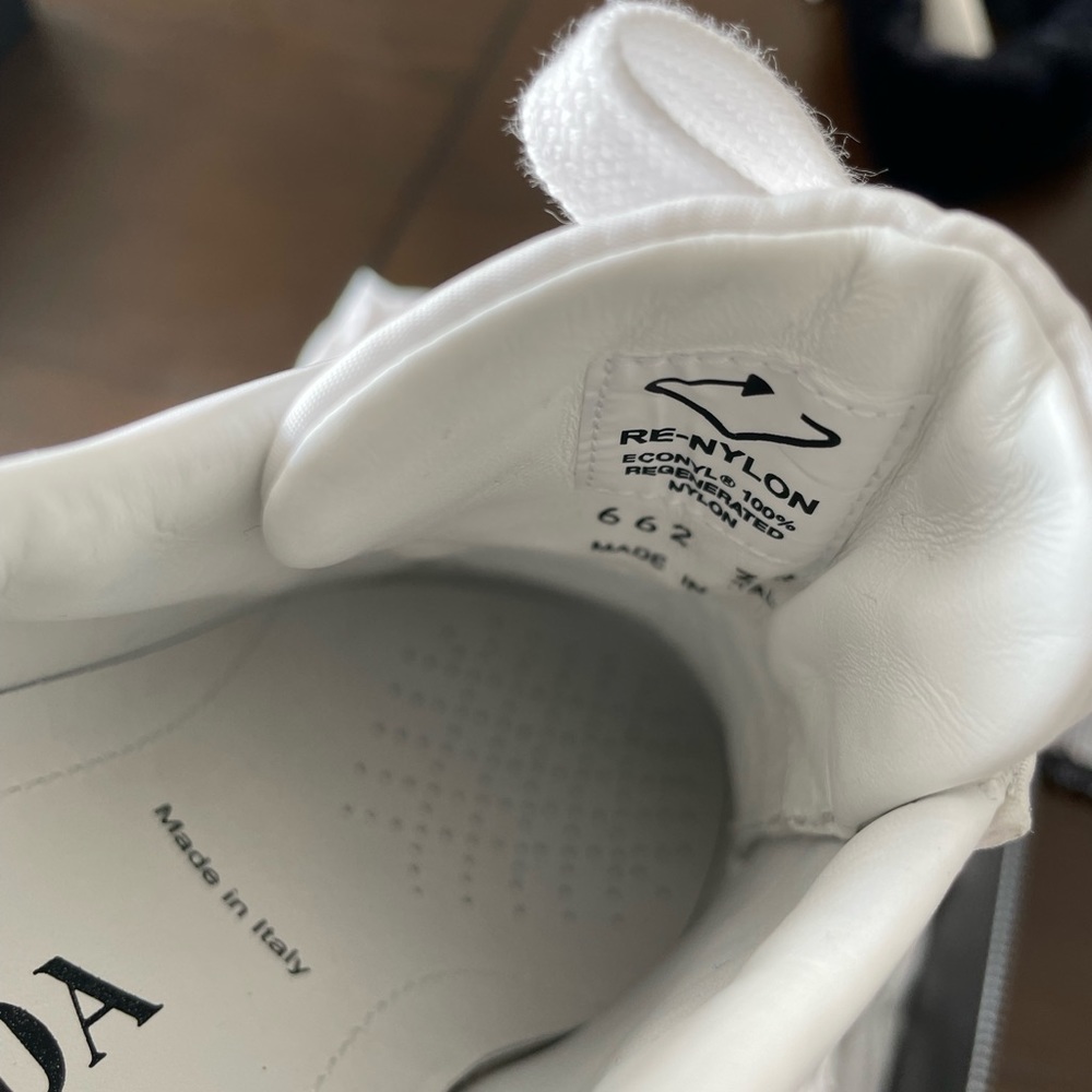 Prada Nylon Bicolor Logo Trainer Sneakers - Women size 38 - Brand NEW - Picture 12 of 13